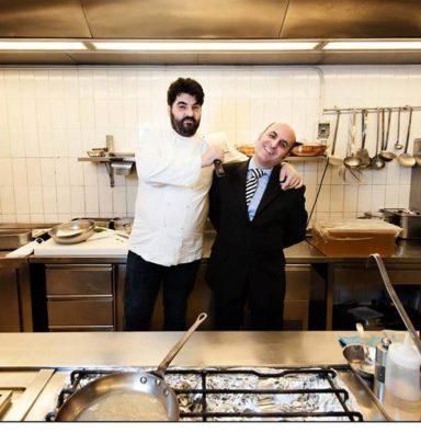 Ernesto with one of Italy's great chefs, Antonino Cannavacciuolo