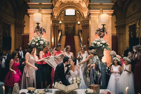 A super charming Persian wedding ceremony on Lake Como