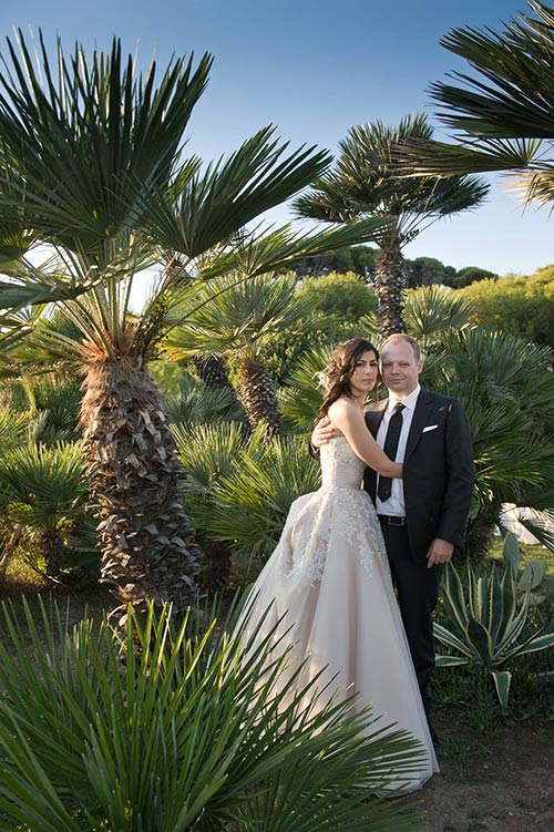 Garden style wedding on Roman Riviera
