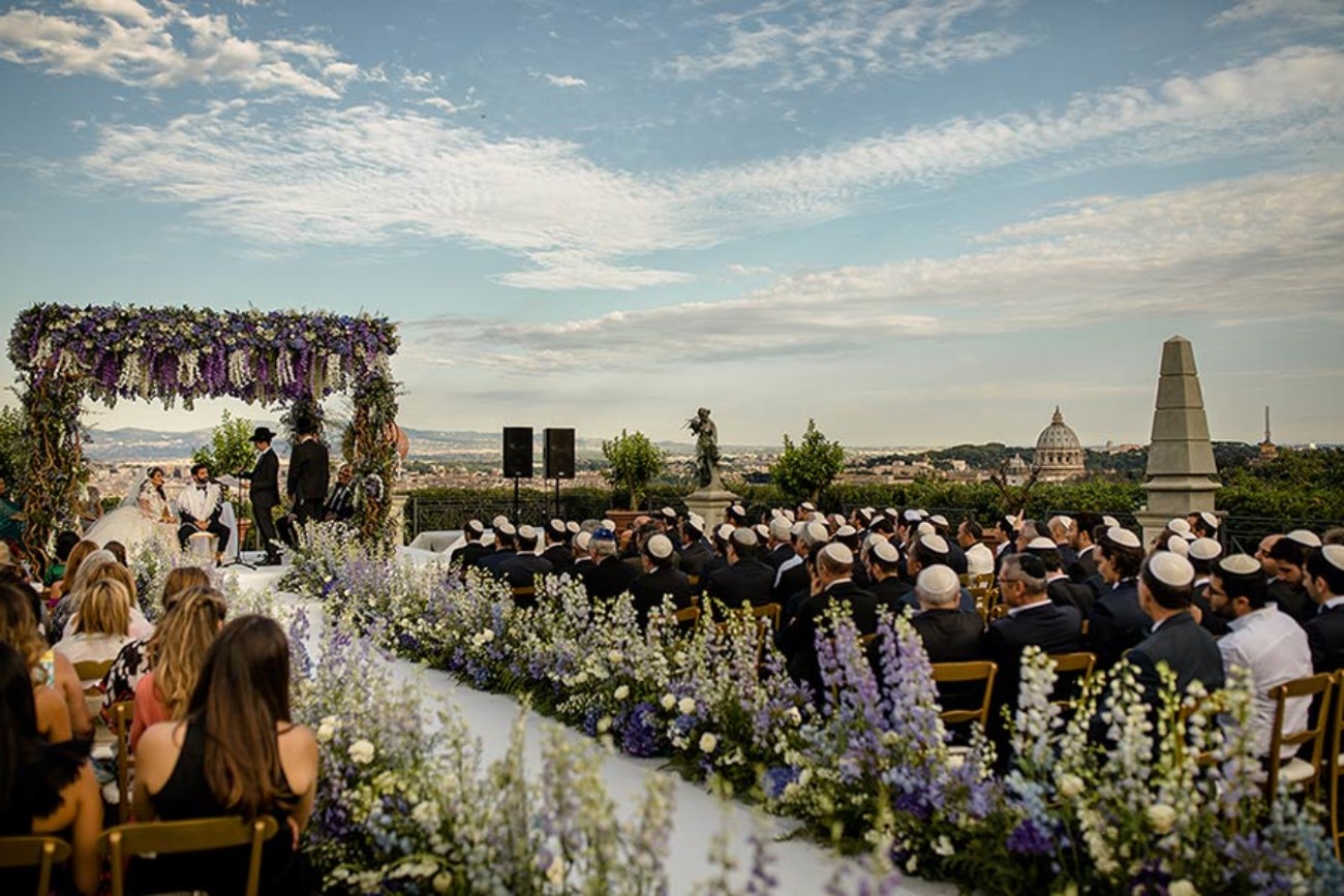 Jewish wedding at Villa Miani in Rome - photo David Bastianoni