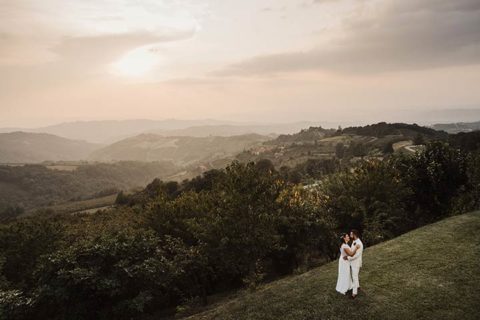 A White Country Chic wedding on top of Langhe hills