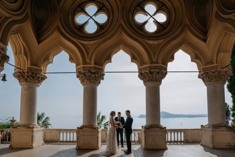 ELOPE IN FALL ON LAKE GARDA