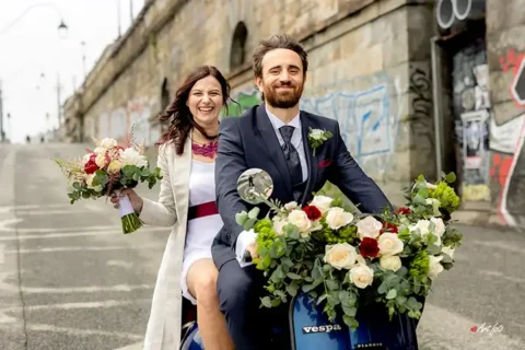 A Vintage Vespa Wedding in Turin